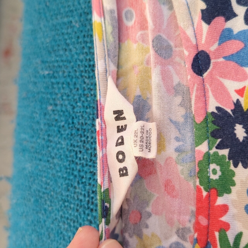Boden Amelie Dress - Women's Size 20/22L Summer Floral Multicolor Dress - Picture 3 of 6